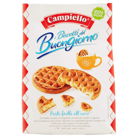 Campiello i Biscotti del Buongiorno Frollini all'uovo Ei Shortbread Kekse mit frischem Ei biscuits cookies 100% 6x700g Original italienisch