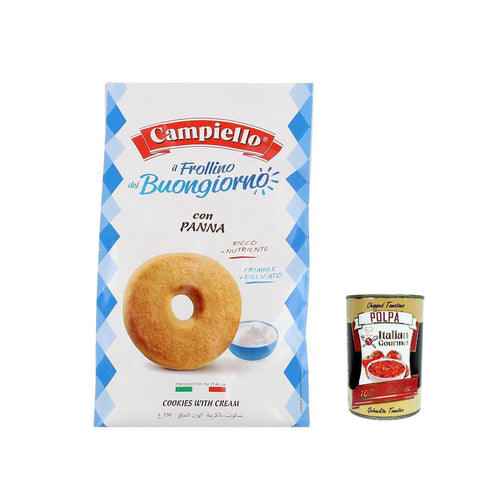 Campiello i Biscotti del Buongiorno Frollini alla panna Sahne Shortbread Kekse mit Sahne 6x 350 g biscuits cookies 100% Italienische Kekse italienisch Original