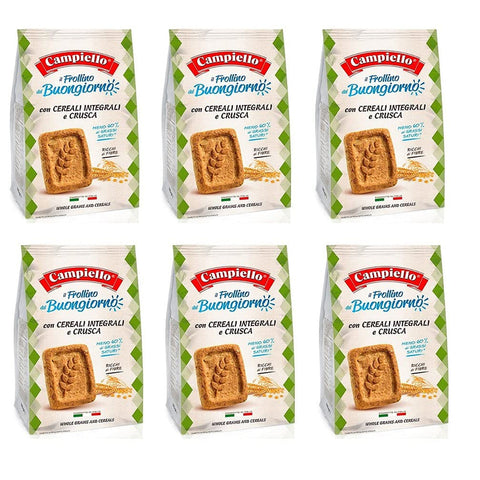 Campiello i Biscotti del Buongiorno Frollini Integrali con cereali e crusca kekse mit Vollkornprodukten und Kleie 700 g biscuits cookies 100% Italienische Kekse italienisch Original