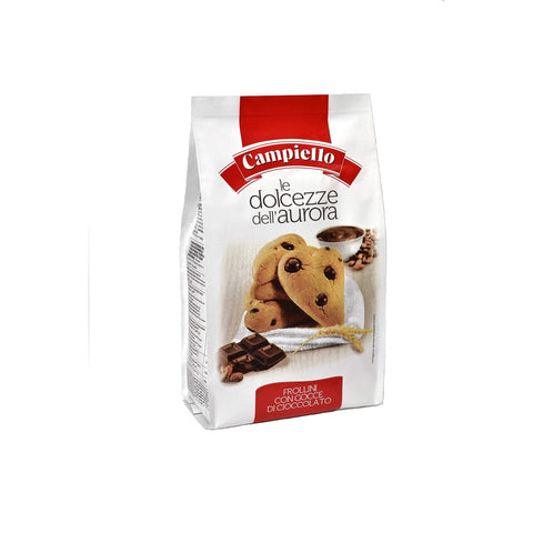 Campiello Il Frollino del Buongiorno con gocce di cioccolato Shortbread mit Schokoladenstückchen 350 g biscuits cookies 100% Italienische Kekse 350 g italienisch Original