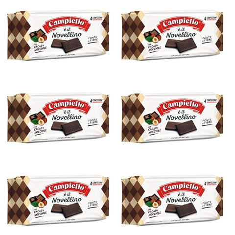 Campiello Novellino cacao Kekse Kakao und Haselnuss 350g Kuchen Butterkeks 6x Original italienisch
