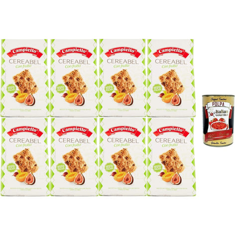 Campiello Kekse Campiello Cereabel biscotti frollini ai cereali con frutta senza olio di palma Cereabel Müsli-Mürbteigkekse mit Früchten ohne Palmöl 8x220 g italienisch 8000590105200