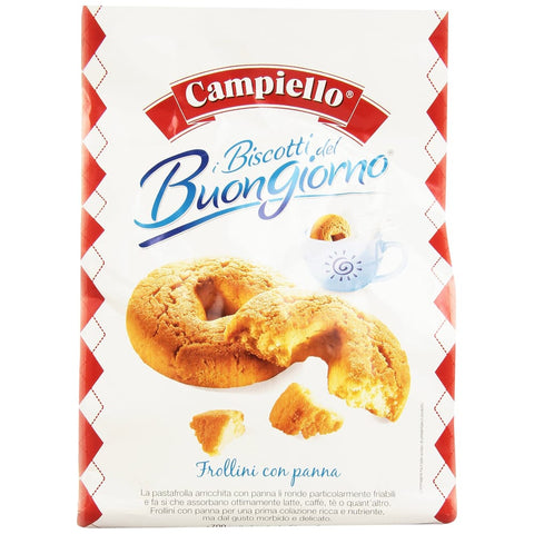 Campiello Kekse Campiello i Biscotti del Buongiorno Frollini alla panna Sahne Shortbread Kekse mit Sahne 700 g biscuits cookies 100% Italienische Kekse italienisch Original 8000590107105