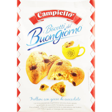 Campiello i Biscotti del Buongiorno Frollini con gocce di cioccolato Shortbread mit Schokoladenstückchen biscuits cookies 100% Kekse 700g Original italienisch