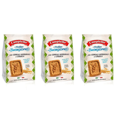 Campiello Kekse Campiello i Biscotti del Buongiorno Frollini Integrali con cereali e crusca kekse mit Vollkornprodukten und Kleie 700 g biscuits cookies 100% Italienische Kekse italienisch Original 8000590107600