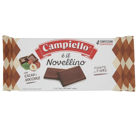 Campiello Kekse Campiello Novellino cacao Kekse Kakao und Haselnuss 350 g Kuchen Butterkeks italienisch Original 8002333013308