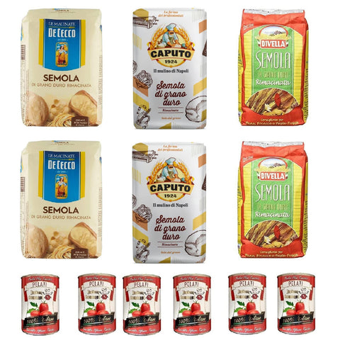 Caputo TESTPAKET De Cecco Divella Semola Hartweizengrieß 6x1kg Original italienisch Feinkost