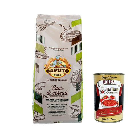 Caputo farina Cuor di Cereali Mehl heart of cereals Mehlauswahl aus Getreide und Samen 1 kg 3x italienisch Original Müsli + kostenlos polpa 400 g