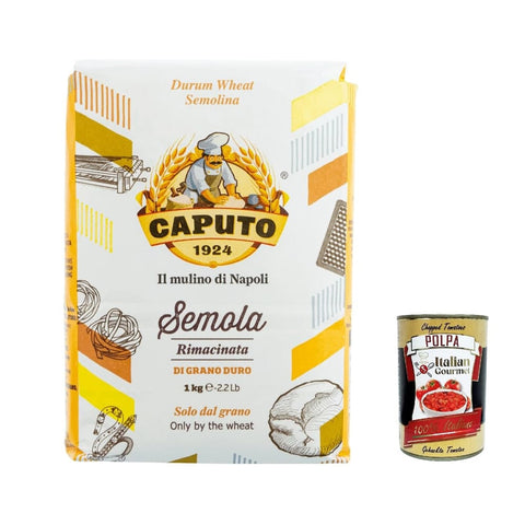 Caputo Koch- & Backzutaten Caputo Il Mulino di Napoli Semola rimacinata di grano duro Hartweizengrieß hohe Elastizität 1 Kg Grieß für Pizza italienisch Original 8014601999870
