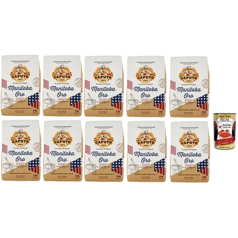 Caputo Manitoba Oro Farina "0" weicher Weizenmehl Elastisches Mehl mit einem hohen Proteinwert ideal für Gebäck und eingelassenes Produkt. 10x1 Kg italienisch