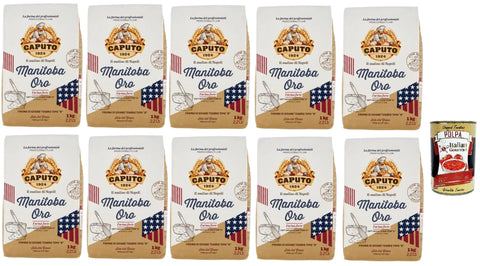 Caputo Manitoba Oro Farina "0" weicher Weizenmehl Elastisches Mehl mit einem hohen Proteinwert ideal für Gebäck und eingelassenes Produkt. 10x1 Kg italienisch