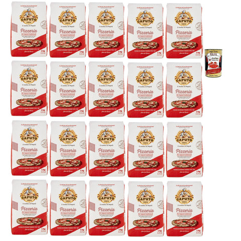 Caputo Pizzeria "00" weicher Weizenmehl, Ideales Mehl für gut hydrierte, leichte und perfekte Sauerteig Teig, Mehl für die klassische neapolitanische Pizza, 20x 1 kg italienisch Original