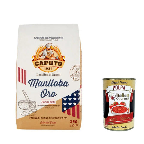 Caputo Farina Molino Caputo Manitoba oro Pizza Napoli Pizzamehl Pizza Mehl 1 kg 4x italienisch Original + kostenlos polpa 400 g