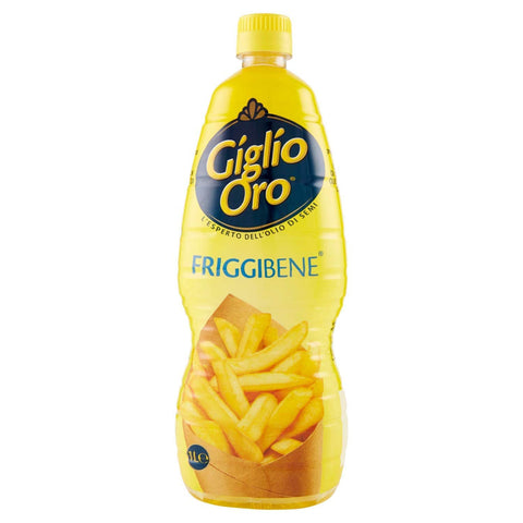 Carapelli Giglio Oro Friggibene Olio di semi di girasole con olio essenziale di coriandolo Speiseöl Frittieröl 100% 3x1l Original italienisch