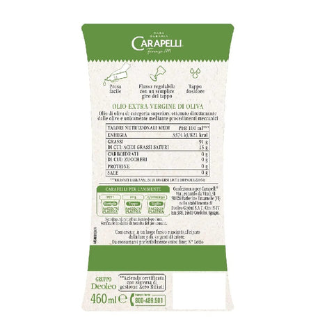 Carapelli Oliven Carapelli Cucina Facile Natives Olivenöl extra in einer Flasche aus 100 % recyceltem PET 460 ml