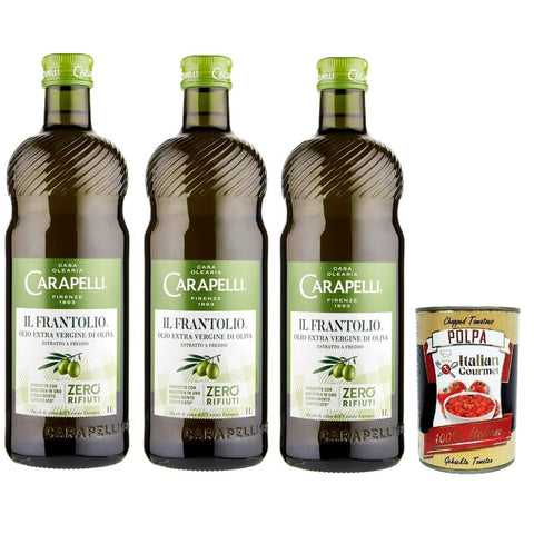Carapelli Oliven Carapelli Il Frantolio Extra Natives Olivenöl 3x 1 L olio extra vergine di oliva italienisch Original 8002470028067