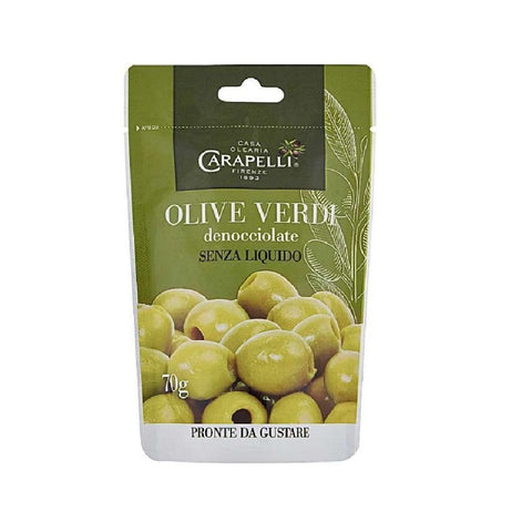 Carapelli Oliven Carapelli Olive Verdi denocciolate Entsteinte grüne Oliven 70g
