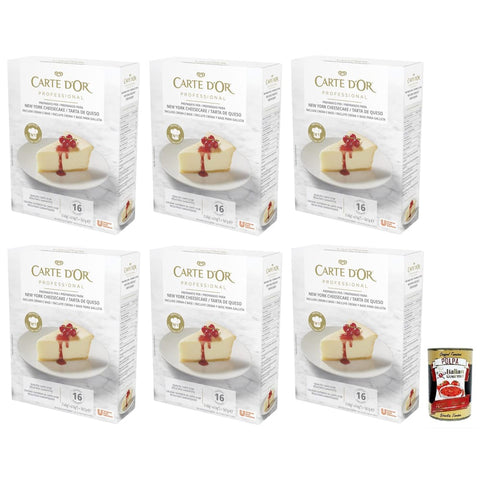 Carte d'Or Koch- & Backzutaten Carte d'Or Professional Preparato per Cheesecake,Pulvermischung für Käsekuchen,Glutenfrei 561g 6x Original italienisch inkl. Italian Gourmet Polpa di Pomodoro 400g Dose 8032804040014
