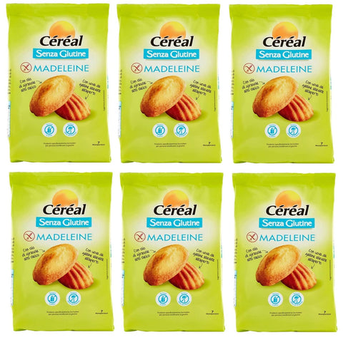 Céréal Kekse 6x Céréal Madeleine Senza Glutine Süßer Snack Glutenfrei 200g Beutel OHNE Palmöl Ohne Milch 3175681075382