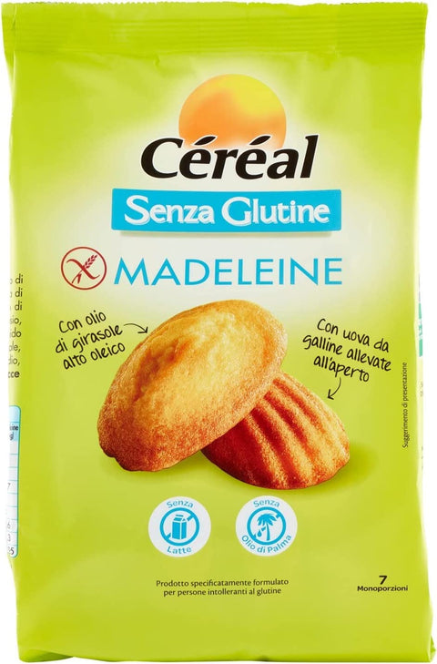 Céréal Kekse Céréal Madeleine Senza Glutine Süßer Snack Glutenfrei 200g Beutel OHNE Palmöl Ohne Milch 3175681075382