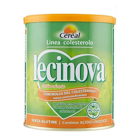 Céréal Lecinova Lecitina di soia Cholesterinkontrolle 250g glutenfrei Sojalecithin Cholesterin Linie 6x Original italienisch
