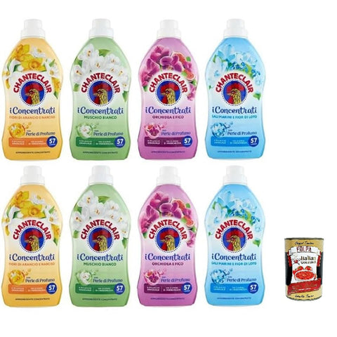 Chante Clair Testpaket I Konzentrat Weichspüler – 57 Waschgänge 4 Verschiedene Düfte, 8 x 1140 ml italienisch Original