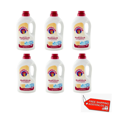 Chante Clair Waschmittel 6x Chante Clair Lavatrice Marsiglia Waschmaschinenwaschmittel mit Marseille-Duft, 28 Waschgänge, 1260 ml 8015194530723