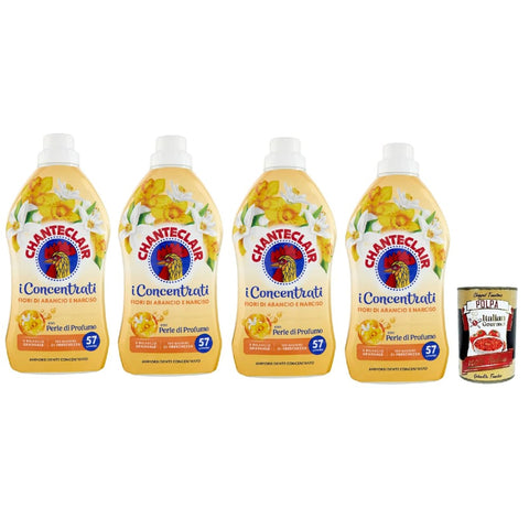 Chante Clair Weichspüler Chante Clair i Concentrati Ammorbidente Sublime Fiori di arancio e Narciso Orangen und Narzissenblüten Weichspüler 4x 1140 ml lang anhaltender Duft 57 Wäschen Waschmittel italienisch Original 8015194522490