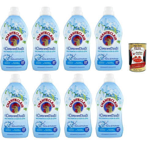 Chante Clair I Concentrati Konzentrierter Weichspüler, Duft nach Meersalz und Lotusblume, für weiche und duftende Kleidung – 57 Wäschen 8x 1140 ml & Italian Gourmet polpa 400 g italienisch Original