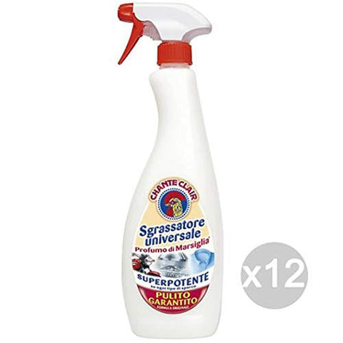 Chante Clair Fettlöser 625 Spray Marseille Reinigungsmittel und Reinigung des Hauses, 12 Stück Original italienisch