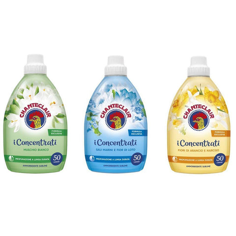 CHANTECLAIR TESTPAKET Ammorbidente i Concentrati Weichspüler lang anhaltender Duft Waschmittel 3x1000ml Original italienisch Haushalt