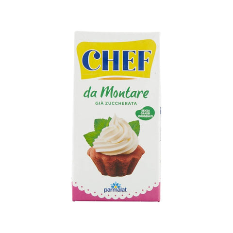 CHEF Panna da montare glutenfrei süße Sahne cremee zum Nachtisch 6x500ml Original italienisch Crème Fraîche, Sauerrahm & Sahne