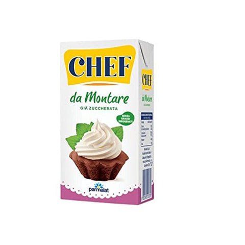 CHEF Panna da montare glutenfrei süße Sahne cremee zum Nachtisch 1x500ml Original italienisch Pudding