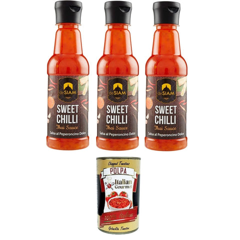 Chilly Chilisaucen Chilly Siam Süße Chilly Sauce 3x250 ml Chilisaucen italienisch Original 8032804040014