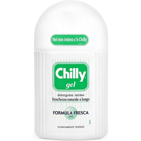 Chilly Gel Intim Reinigungsgel Reiniger für die Intimhygiene mit natürlichem Menthol klinisch getestete natürliche Frische pH 5 200 ml italienisch Original