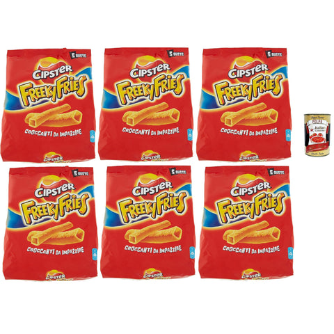 Cipster Freeky Fries, Chips di Patate 6x125g Original italienisch Snack
