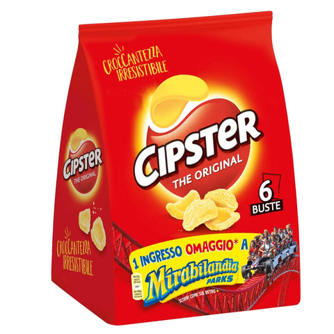 Cipster Chips Cipster Mondelez 'Cipster Kartoffelchips' unwiderstehlich knusprig, 6x 22 g Original italienisch