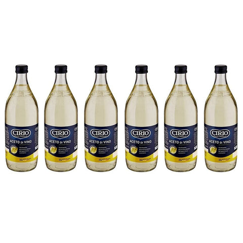 Cirio Essig Cirio Aceto di Vino Bianco Weißweinessig Essig Glasflasche 1 Lt 6x italienisch Original 8000320070020