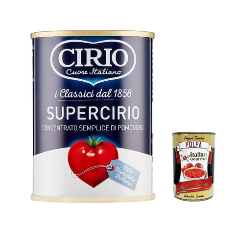 Cirio - Supercirio Concentrato Di Pomodoro Tomatenkonzentrat 140 g 12x italienisch Original Gemüsekonserve + kostenlos poipa 400 g