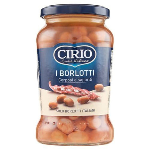 Cirio Hülsenfrüchte & Bohnen Cirio I Borlotti, Corposi e Saporiti, Borlotti-Bohnen, vollmundig und schmackhaft, 100% italienische Borlotti-Bohnen 12x370gr 8000320030055