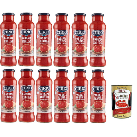 Cirio Passata di Pomodoro Rustica Tomatensauce Tomaten, kochsauce 100% 12x680g Original italienisch