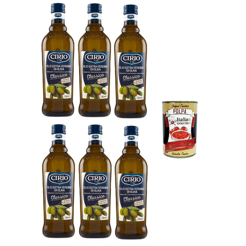 Cirio Olio Extra Vergine Di Oliva Classico, Classic extra native Olivenöl 6x 750 ml Pasten & Kochsaucen italienisch Original
