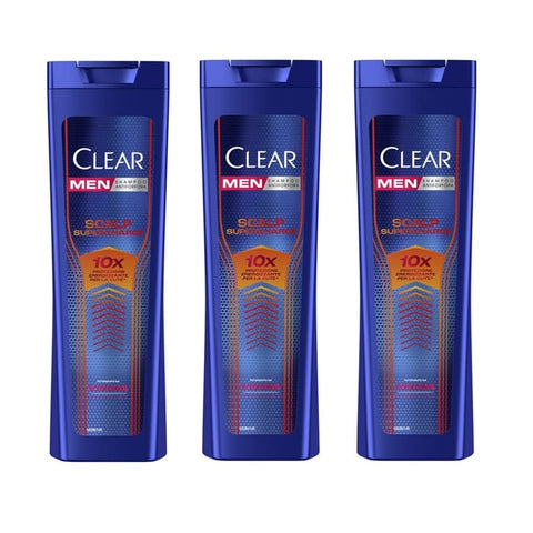 Clear Shampoos Clear Men Shampoo Antiforfora Scalp Super Charge 3x 225ml 8720181858741