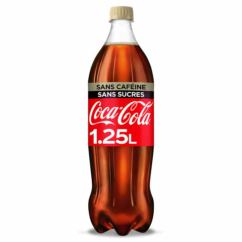 Coca-Cola Cola Coca Cola Coca -Cola Zero Cola ohne Zucker und ohne Koffein - 1,25 L. 5449000223555