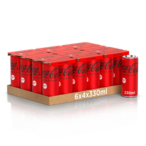 Coca-Cola Coke Cola Zero Dose Coca ohne zucker 330 ml Italian alkoholfreies Getränk 48x Original italienisch