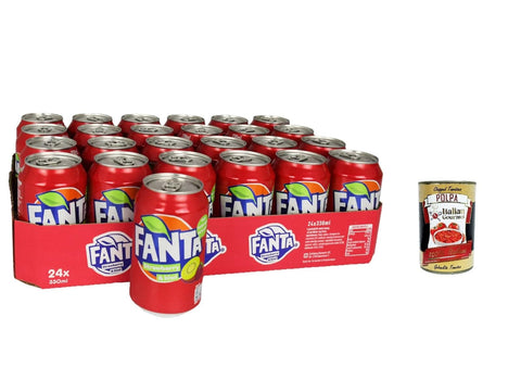 CocaCola Limonade 72x Fanta Strawberry & Kiwi 330ml+ Italian Gourmet polpa 400g 5740700987984