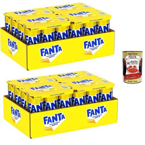CocaCola Limonade CocaCola Fanta Zero Zuccheri Gusto Limone mit Syrakus-Zitronensaft ohne Zuckerzusatz und Konservierungsstoffe 100 % recycelbare Dose erfrischender Geschmack – 5449000289452
