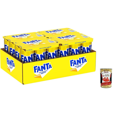 CocaCola Limonade CocaCola Fanta Zero Zuccheri Gusto Limone mit Syrakus-Zitronensaft ohne Zuckerzusatz und Konservierungsstoffe 100 % recycelbare Dose erfrischender Geschmack – 5449000289452