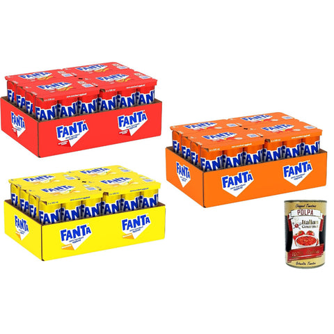 CocaCola Fanta Zero Zuccheri Testpaket Orangen Lemonade und Blutorangensaft ohne Zuckerzusatz und 72 x 330 ml italienisch Original