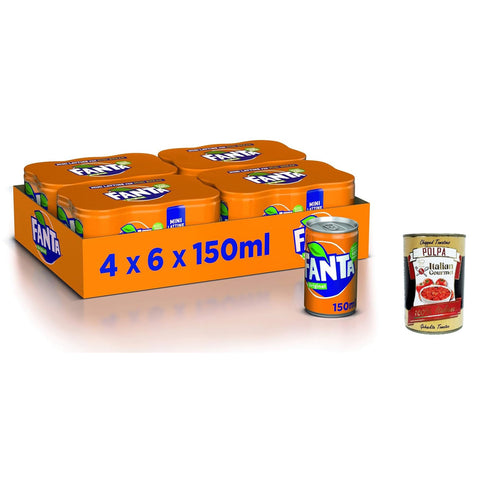 CocaCola Fanta Original Taste - Dosen mit italienischem Orangensaft ohne Konservierungsmittel 100% recycelbare erfrischender Geschmack funkelnde